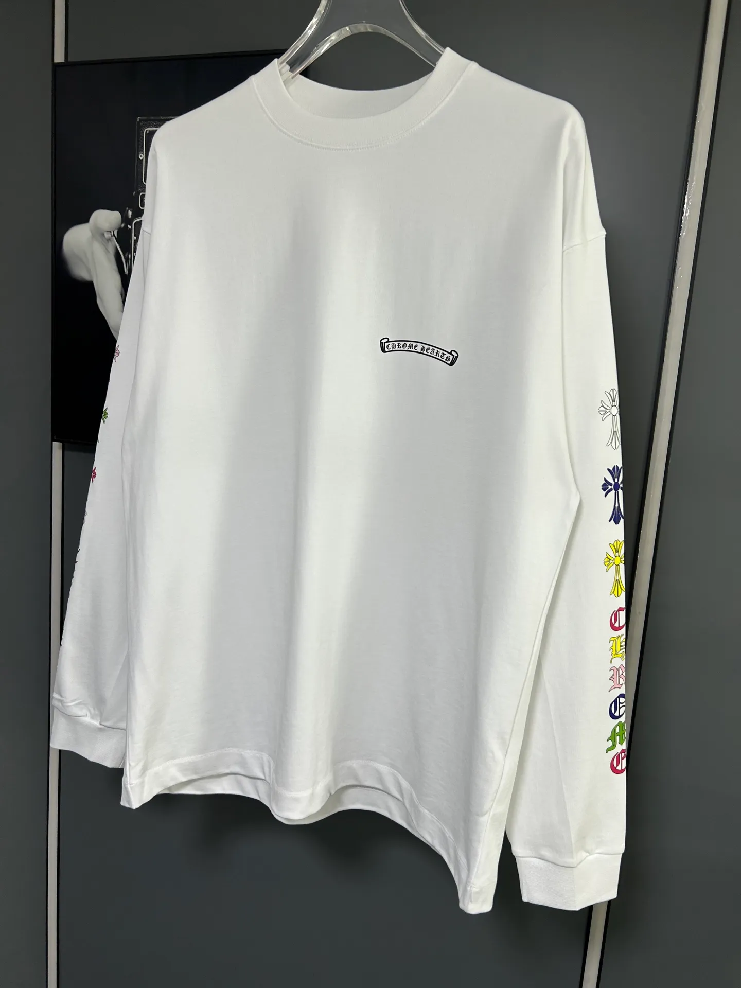 P230 2026 new (exclusive) Chrome Hearts autumn and winter limited edition heavyweight high-weight long-sleeved T-shirt, customized Dreamweaver Yayun ribbed cotton designer concept style Fabric: Heavy 380g Size: S M L XL Color: White Black